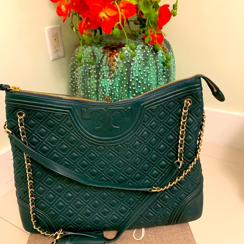 Torrey Burch Fleming bag green
